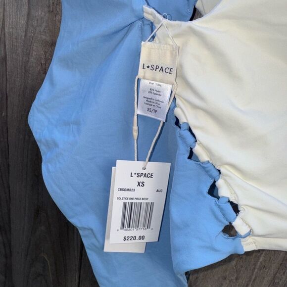 L*Space Solstice Bitsy Cutout Colorblock One-Piece Swimsuit Size XS - Picture 6 of 10